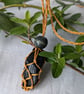 Macrame necklace with jet  - Image 1