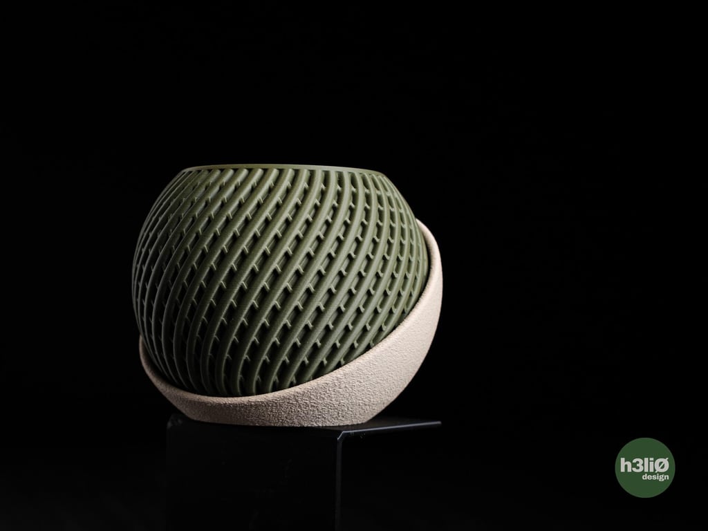 Troia Modern Minimalist Planter - Geometric 3D Printed Flower Pot