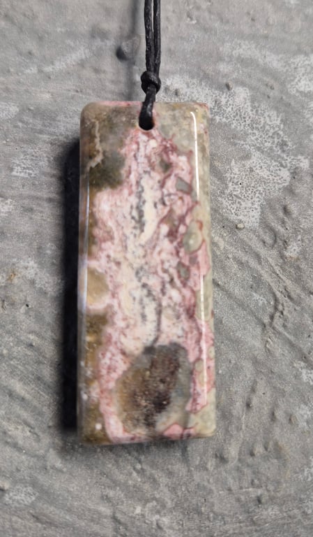 Ocean Jasper Oblong Pendant