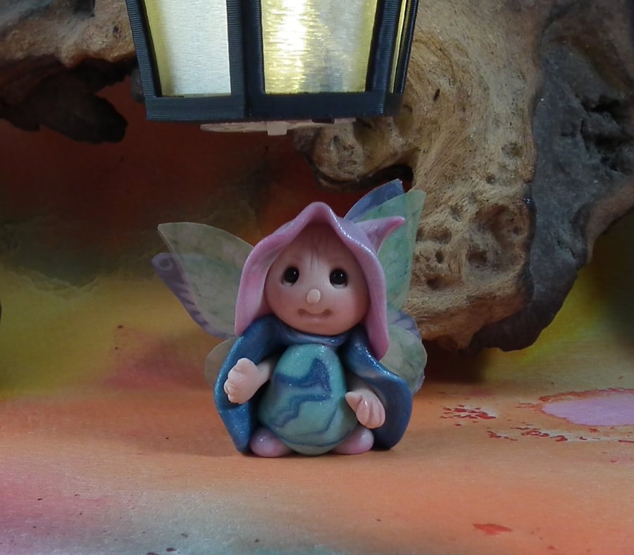 Tiny Winged Spry-Gnome 'Melody' OOAK Sculpt by Ann Galvin