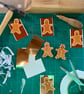 Handmade Ceramic Gingerbread Man Brooch, Unique Christmas Badge - Image 3