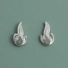 Argentium 940 Silver Flame Stud Earrings — Renewal & Transformation Jewellery