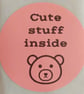 50 'Cute Stuff Inside' Thermal Printed Stickers (Teddy bear mix) - Image 2