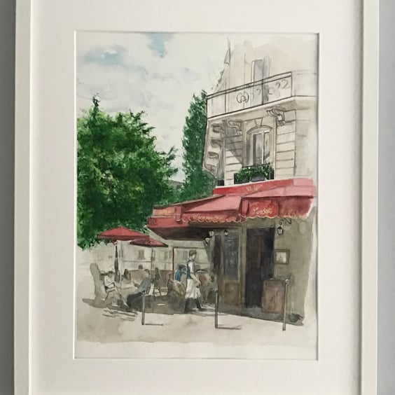 Paris Cafe - Original Watercolour Painting