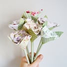 6 Handmade Fabric Flowers