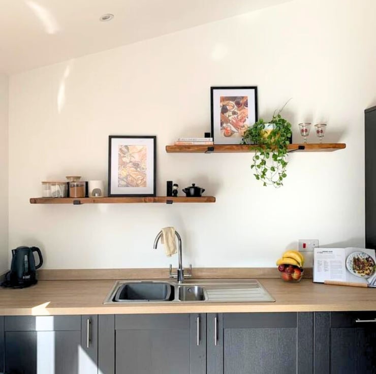 Handmade Wooden Shelves with Heavy Duty Steel B... - Folksy