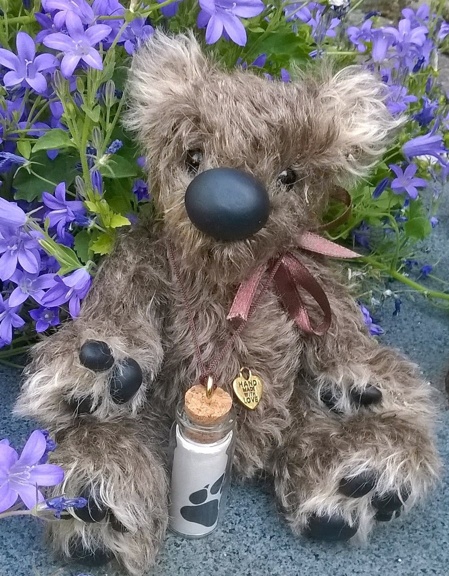 'Basil'. A bear with a special message in a bottle