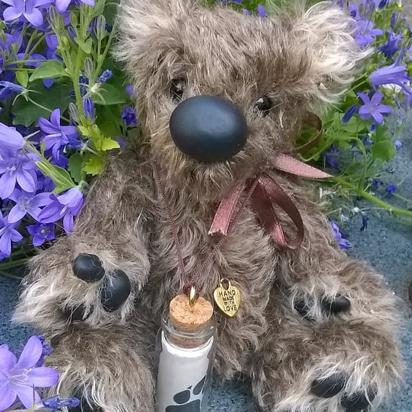 'Basil'. A bear with a special message in a bottle