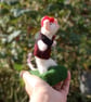 Golfing mouse    - needlefelt wool textile art.   - Image 6