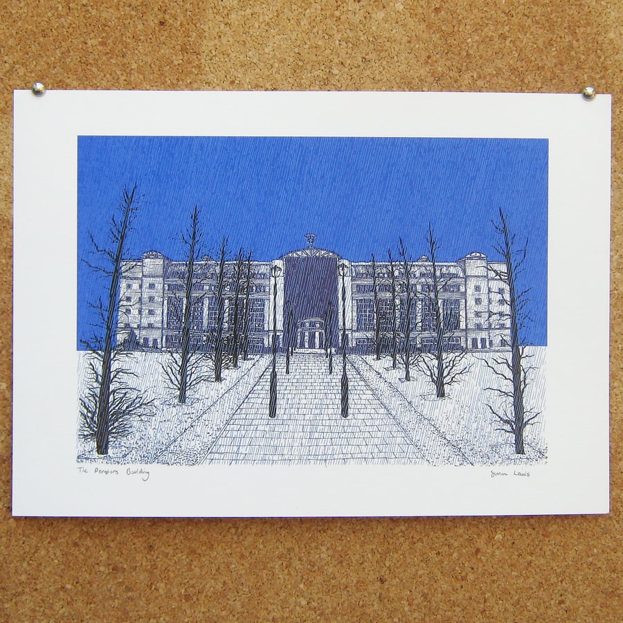 SALE! The Pensions Building Art Print - Leeds Poster