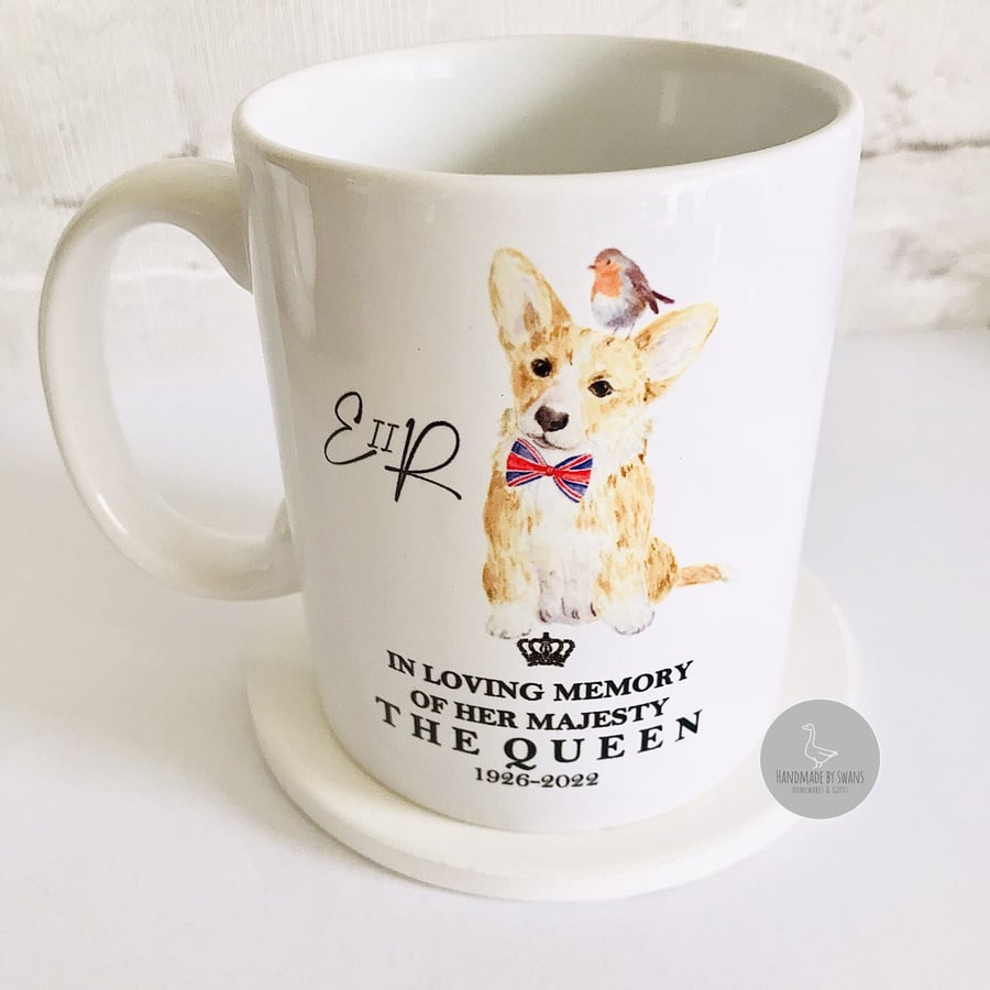 Queen Elizabeth II mug, In memory of The Queen, Commemorative Keepsake mug, 