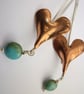 Copper heart earrings - Image 5