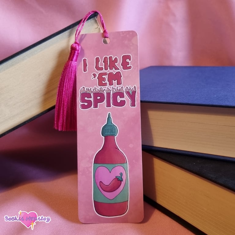 Like Em Spicy Bookmark - Matte Bookmark With Tassel - Reading Accessories