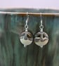 grey and ivory lampwork glass earrings - Image 3