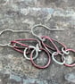 Copper and Silver Chunky Chain Link Earrings  - Image 2