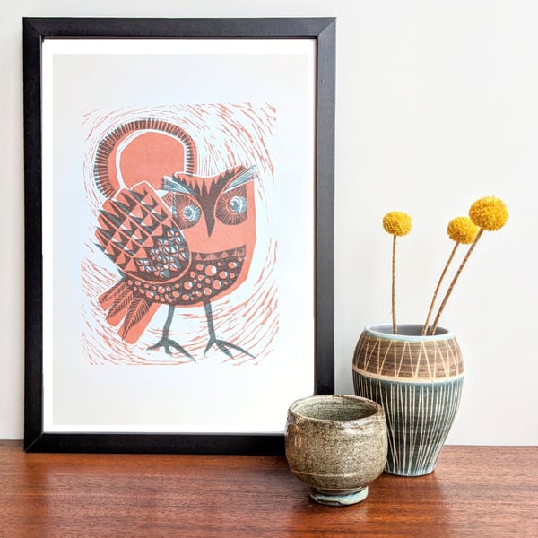 Owl in the Moonlight - Pink