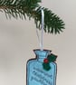 Felt Hot Water Bottle Christmas Tree Decoration - Image 1