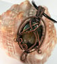 Love Tokens: Copper Wire Wrapped Labradorite Pendant On Waxed Cord Necklace
