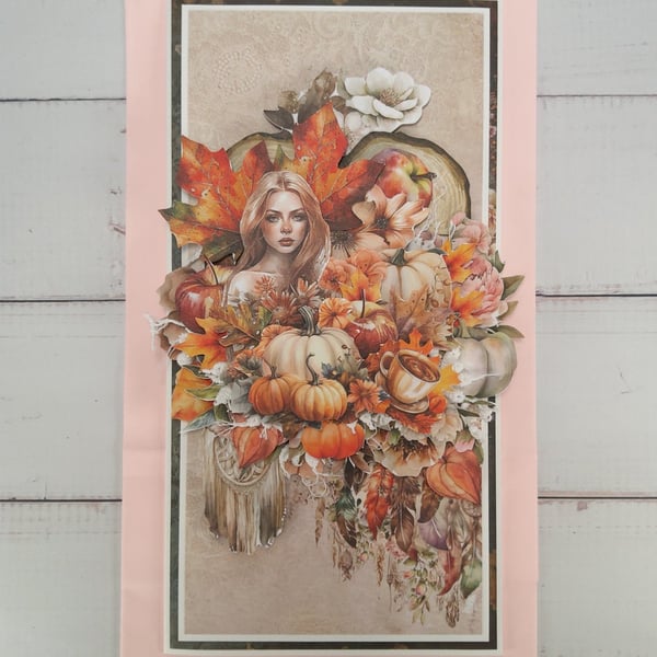 Handmade Autumn Card - Luxury 3D Fall Greeting Card (109).