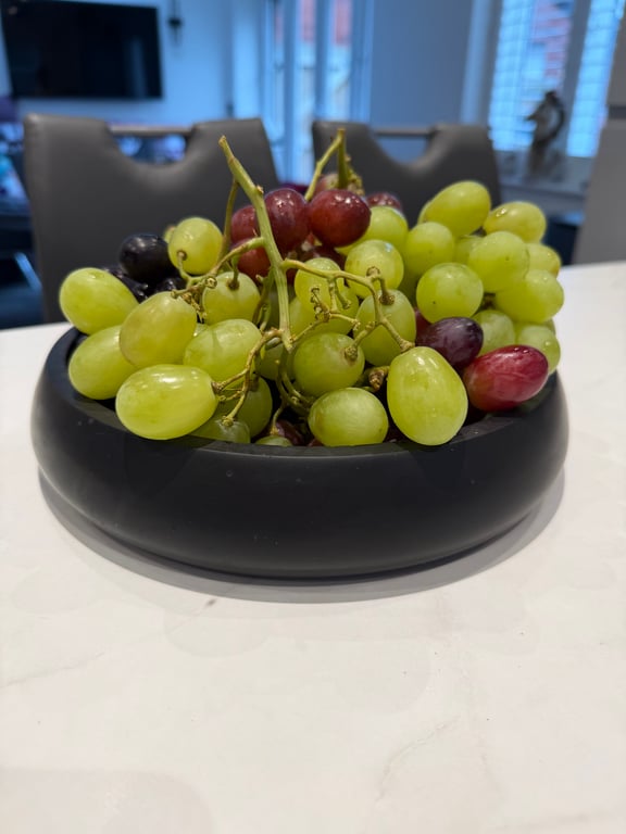 Black Handmade  Fruit Bowl or Decorative Bowl for Kitchen Table