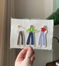 Custom Three Person Portrait Handmade Friendship Illustration