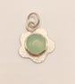 Chrysoprase Daisy Sterling Silver Pendant Handmade   - Image 1