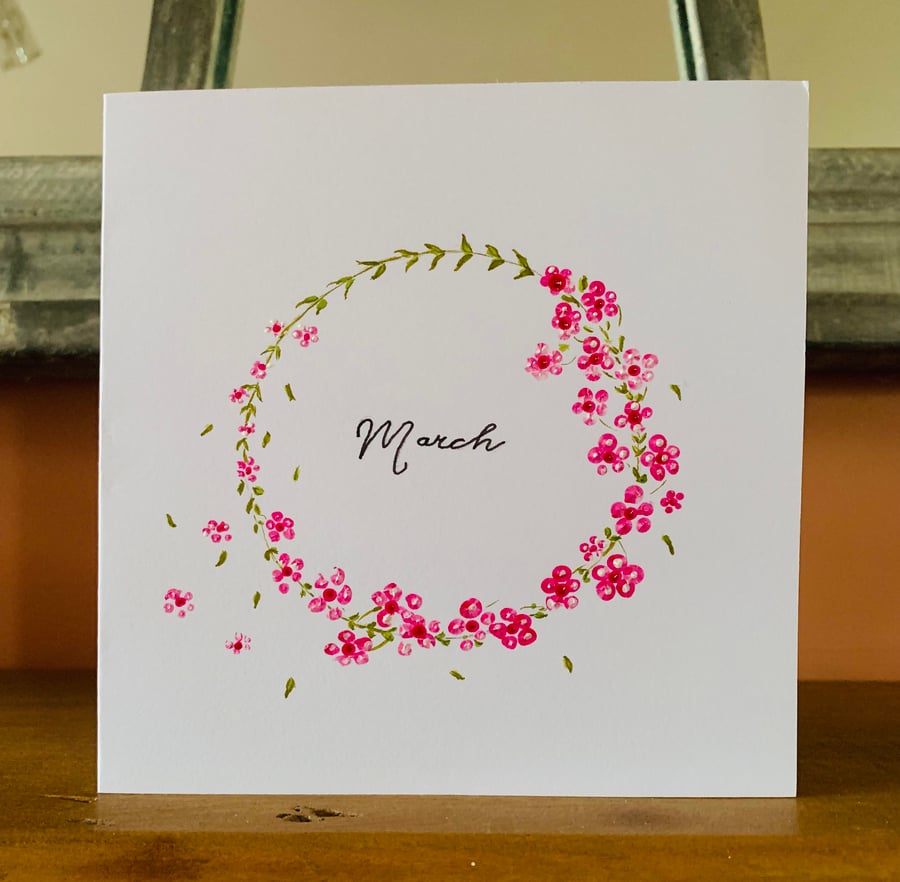 March floral card