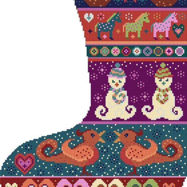 Snowman Christmas Stocking Tapestry Kit, Heirloom Gift
