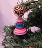 Colourful Button Christmas Tree Decoration - Large Star Topper - Image 1