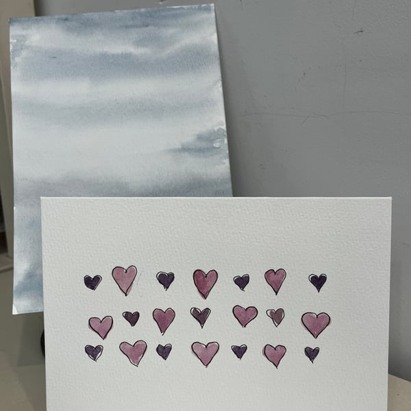 Mauve hearts