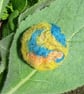 Yellow and Turquoise Planet Brooch - Image 2
