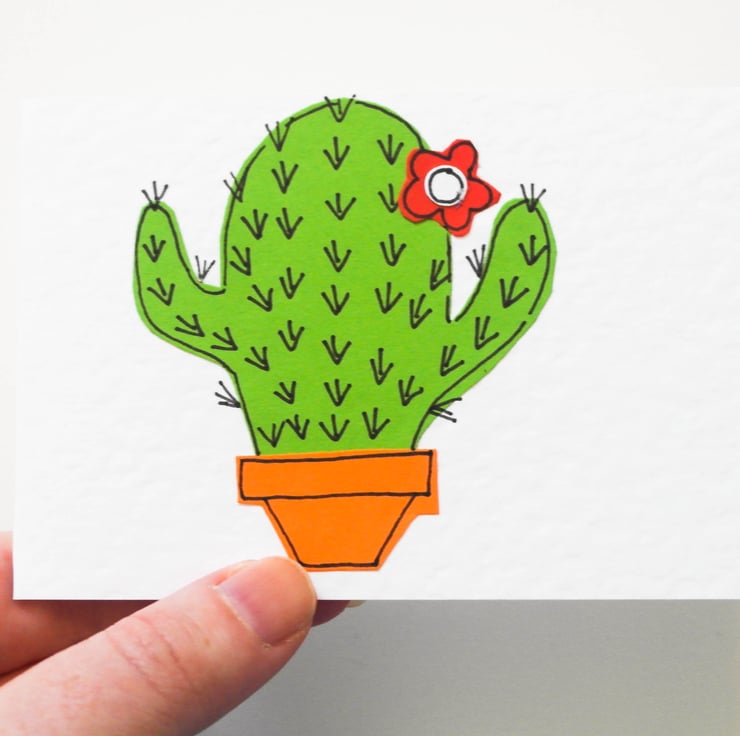 Note Cards Pack of 6, Cacti notecards Cards, Gr... - Folksy