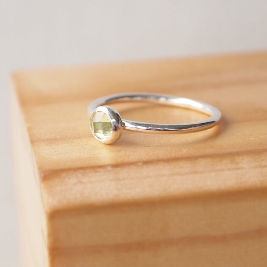 Yellow Quartz Ring