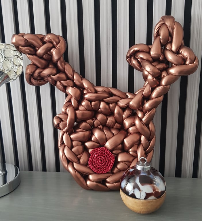 Crochet Reindeer Head Decoration 