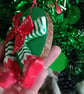Elf legs Christmas tree decoration, made from air dry clay - Folksy