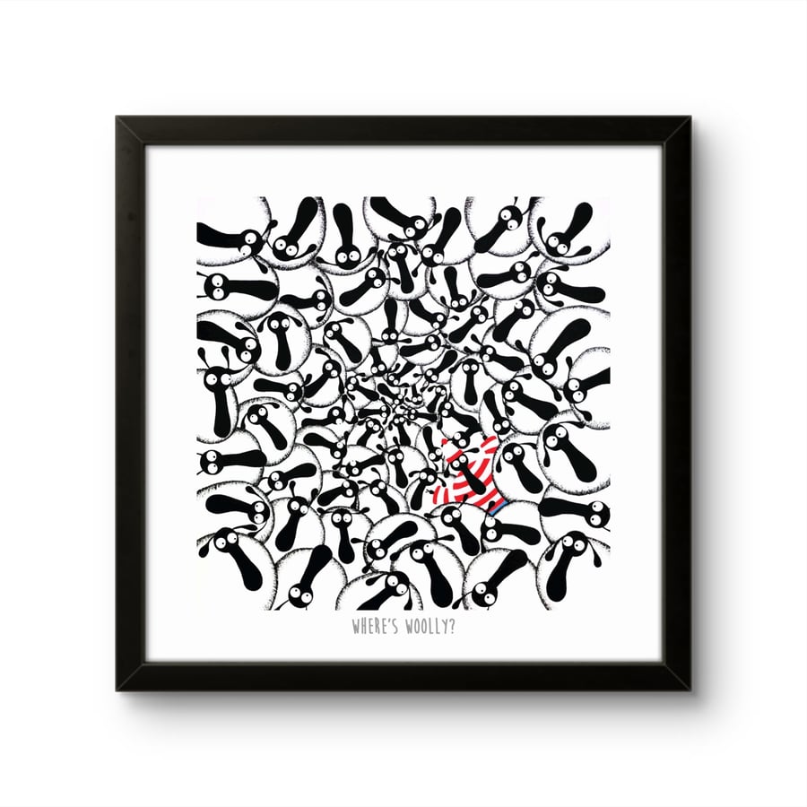 Where's Woolly? - 10" print