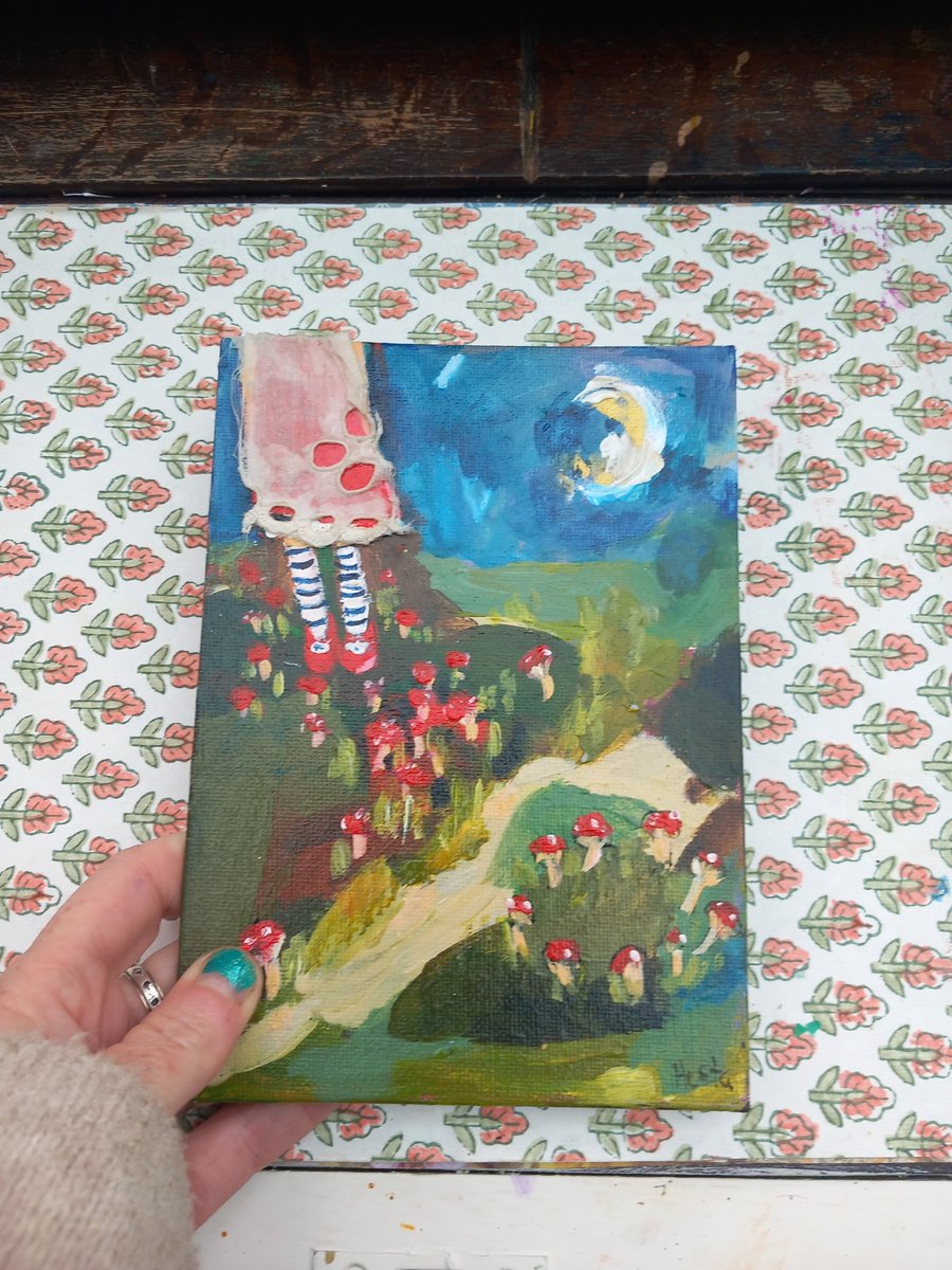 'Step in the fairy ring' Autumnal painting 