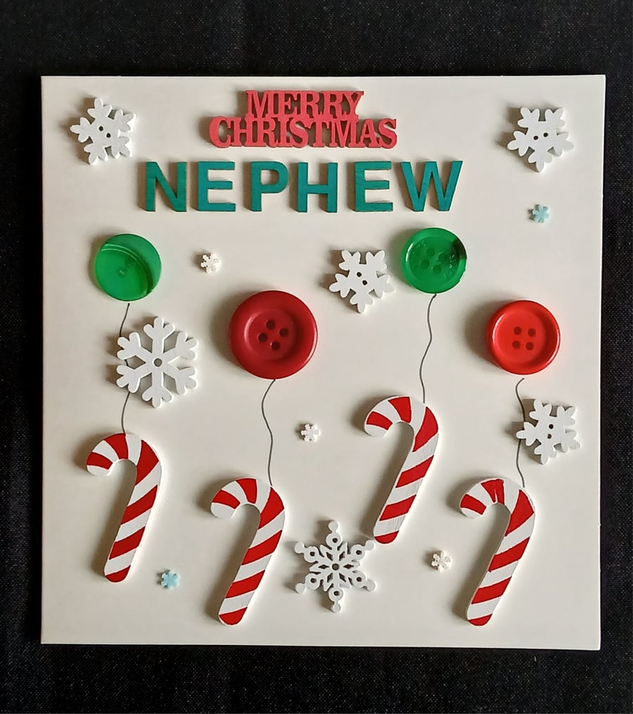 Handmade, nephew christmas card 