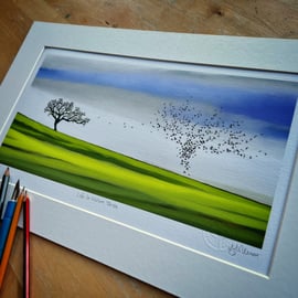 'Life In Nature. Three' Mounted print