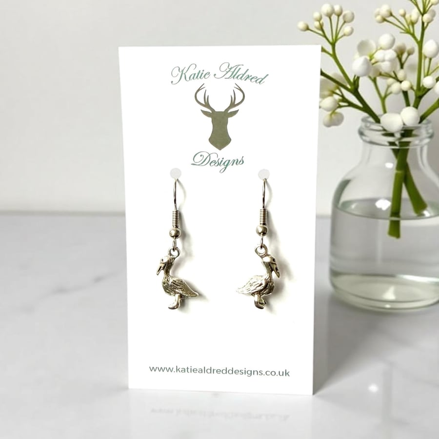 Charm Earrings - Pelican