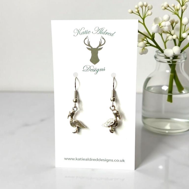 Charm Earrings - Pelican