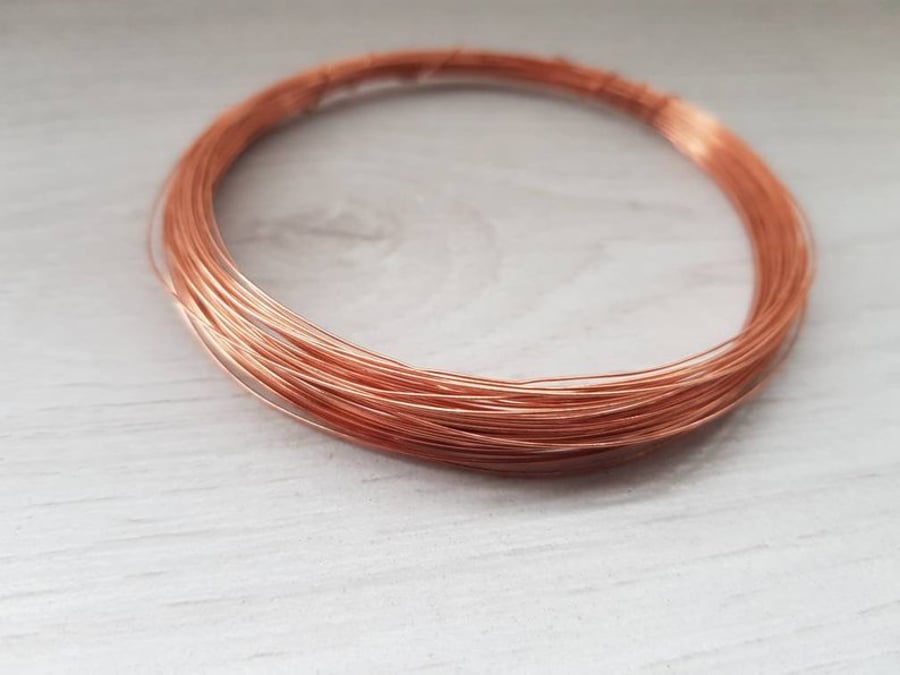 27 Gauge (0.375 mm) Bare Dead Soft Copper Wire - 15 Meters