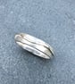 Silver River Ring, silver wave ring, silver band, silver wavy ring, wedding band - Image 1