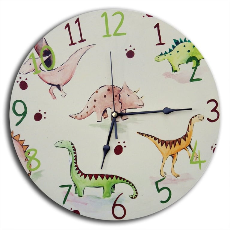 Dinosaur Clock, Kids Clock, Nursery Decor