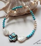 Howlite, Abolone Shell & Mother of Pearl Bracelet  - Image 2