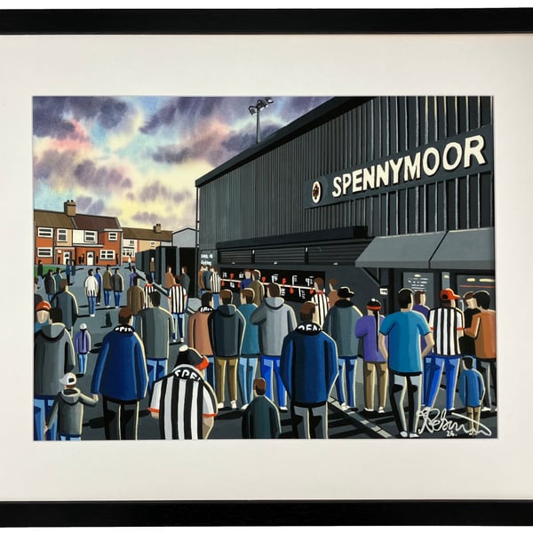 Spennymoor T, Brewery Field Framed Football Art Print. 20" x 16" Frame Size