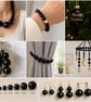 Black Round Opaque Acrylic Ball Beads, 6mm - 30mm, for Jewellery Making - Image 6