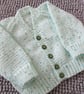 16"Mint Green V Neck Cardigan
