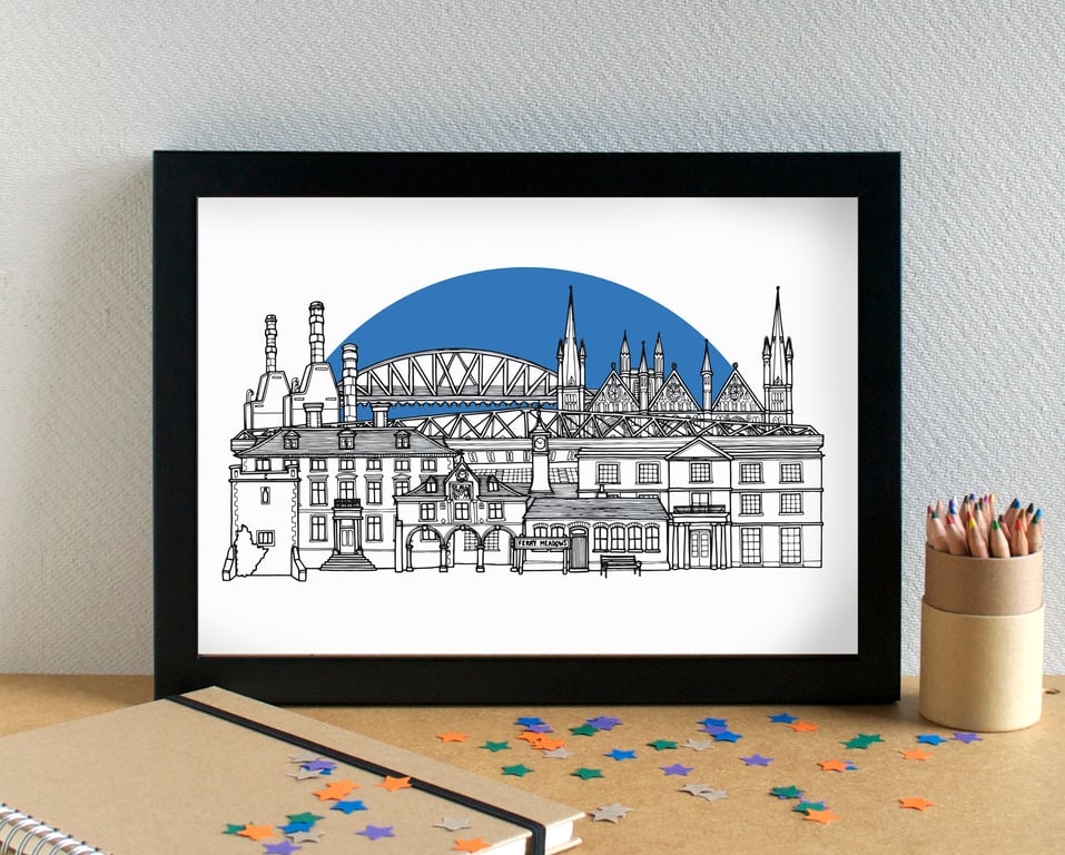 Peterborough United FC Skyline Art Print