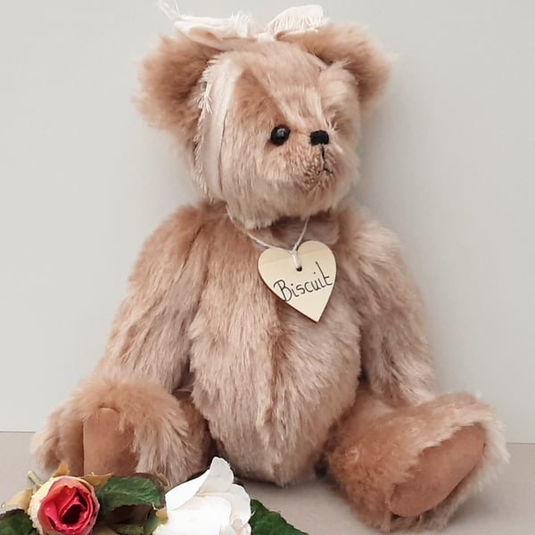 Teddy bear, mohair artist bear, one of a kind collectable in Steiff mohair